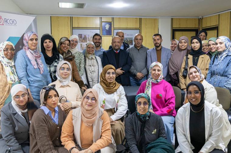 مجموعة متدرّبين في المركز